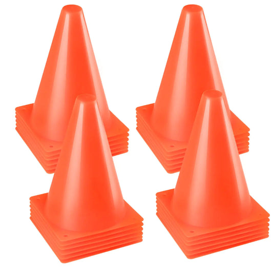 Ptaedex 7 Inch Orange Cones Field Marker Cone for Sports Training Drills Outdoor Activity and indoor