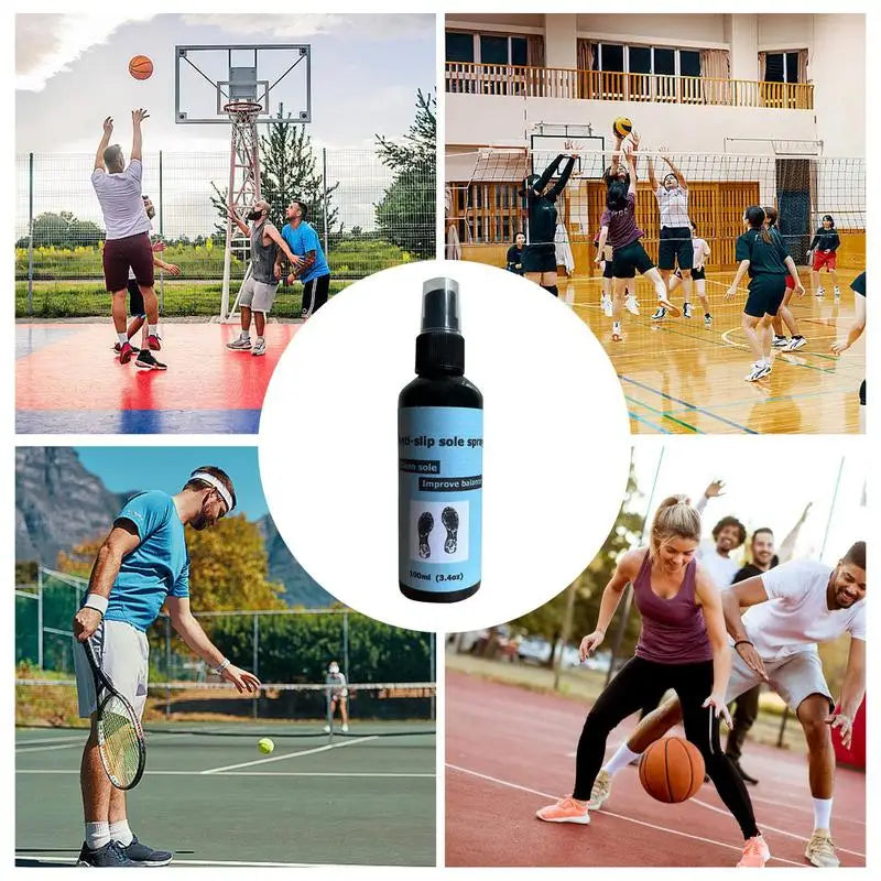 Grip Spray For Basketball Shoes 100ml Anti-Slip Sole Spray Basketball Shoe Sole Spray Sole Enhancer Protect Soles