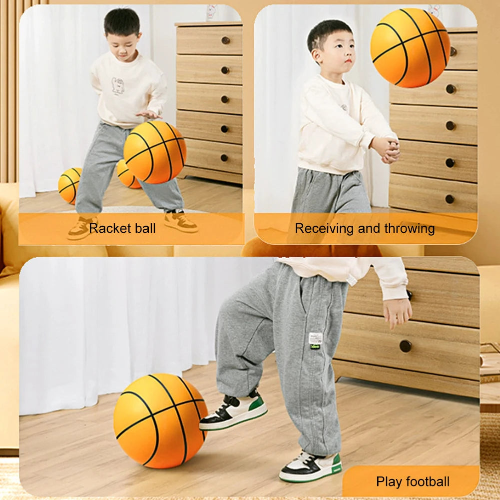 Bouncing Mute Ball Indoor Silent Basketball 24/21/18cm Silent Soft Foam Basketball Child Sports Toy Game Bounce Basket Balls